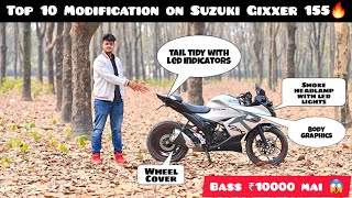 Suzuki Gixxer SF 150 modifiedSuzuki gixxer sf modificationgixxer sf 150 modifiedWheel cover🔥 [upl. by Goldina]