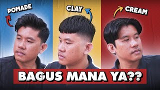 Perbedaan CLAY POMADE Dan CREAM JANGAN ASAL PAKE ‼️ [upl. by Ettedo]