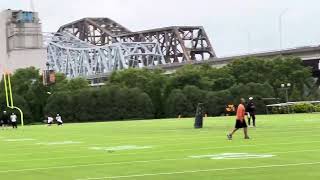 Joe Burrow reps in short passing drills completes to Andrei Iosivas Trenton Irwin Charlie Jones [upl. by Northway]