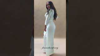 White pleated wide leg jumpsuit  femmeluxefinery [upl. by Nalon]