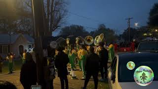 Northwest High vs Green Oaks High  Krewe of Bonaparte Mardi Gras Parade 2023  Lafayette Louisiana [upl. by Tini357]