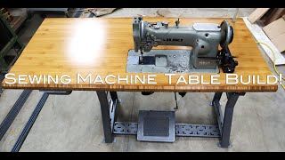 Industrial Sewing Machine Table Build [upl. by Ronyam550]