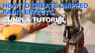 Gunpla Tutorial How to create easy chipped paint effects using a sponge [upl. by Jemma]