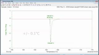 Verification of DSC Temperature  Enthalpy [upl. by Notlaw]