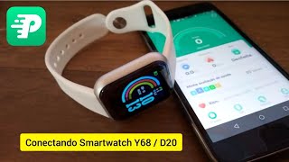 Como CONECTAR e CONFIGURAR Smartwatch Y68D20 [upl. by Retswerb]