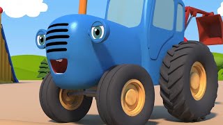 Синий Трактор  Мультики про машинки грузовики колеса  blue tractor song russian [upl. by Ynotna]