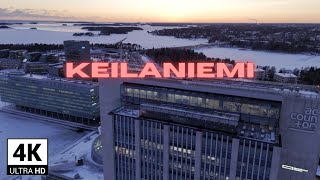 Keilaniemi tammikuussa 2024 4K drone [upl. by Eirrej478]