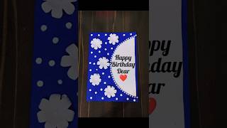 Last minute birthday card idea✨  easy and beautiful birthday card shorts card craft diy [upl. by Anilyx]