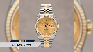 Rolex Datejust 36mm two Tone Champagne Dial [upl. by Rosemari894]