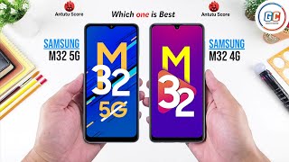 Samsung Galaxy M32 5G vs Samsung Galaxy M32 4G  Full Comparison ⚡ Which one is Best 👍 Under 20k [upl. by Constancia]