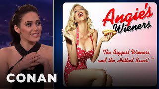 Emmy Rossum Got Distracted By A Sexy Hot Dog Truck  CONAN on TBS [upl. by Arty]