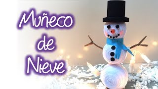 Muñeco de nieve de filigrana Quilling Snowman [upl. by Rachele]