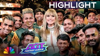 Golden Buzzer Heidi Klum TAKES VUnbeatable  SemiFinals  AGT Fantasy League 2024 [upl. by Kcirnek]