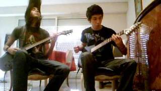 Trivium quotDown From The Skyquot Dual Guitar Cover By NS777 And Raiden [upl. by Ahseined]