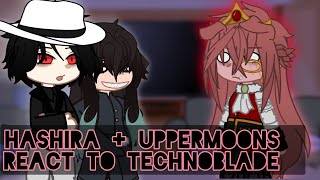 Hashira  Uppermoons react to the DSMP 1 TechnoBlade discontinued [upl. by Seltzer]