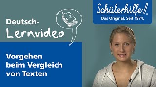 Das Vergleichen von Texten 🎓 Schülerhilfe Lernvideo Deutsch [upl. by Kat]