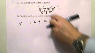 Finding the nth term of a quadratic sequence [upl. by Siloam]