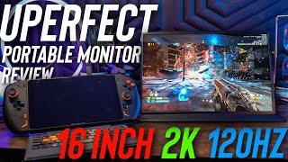 Uperfect 16 inch 2K 120hz Portable Monitor Review M160C01 [upl. by Itak]