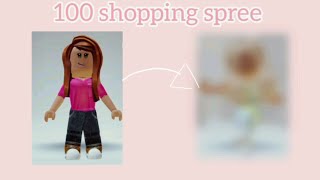 100 robux shopping spree First time getting robux [upl. by Neu]