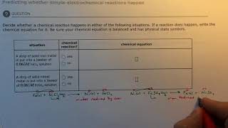 Aleks Predicting whether simple electrochemical reactions happen [upl. by Dnilasor]