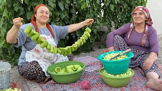 KIŞLIK DOLMALIK KABAK NASIL KURUTULUR❗️KÖYDE KIŞA HAZIRLIK 😍 [upl. by Eniretac896]