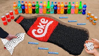 CocaCola Logo vs Mentos with Orbeez Underground  Best Coke Experiments [upl. by Heuser551]