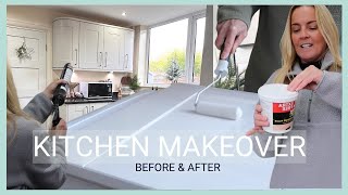 How To Paint Your Kitchen cabinets amp Transform Your Kitchen UK DIY [upl. by Poock]