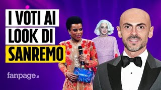 I voti di Enzo Miccio ai look di Sanremo quotDieci per Rappresentante di Lista flop Achille Lauroquot [upl. by Eissirhc267]