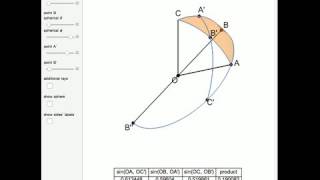 Menelaus and Cevas Theorem for Spherical Triangle [upl. by Akimahc]