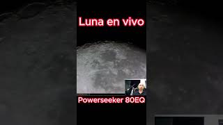 Luna vista con Telescopio Celestron Powerseeker 80EQ  Camara SvBony Sv105 luna telescopio [upl. by Wellesley]