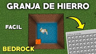 Cómo Hacer una Granja de Hierro Fácil y Eficiente  Minecraft Bedrock 120 [upl. by Nnaeirrac]