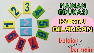 Cara Membuat Kartu Bilangan  Mainan Edukasi dari Barang Bekas [upl. by Tammy]