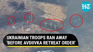 Spooked Ukrainian Troops Caught Fleeing Avdiivka Day Before Kyivs Retreat Order  Watch [upl. by Akihc]