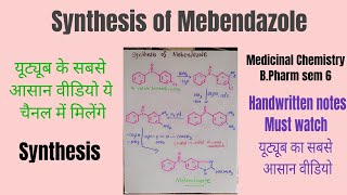 Synthesis of Mebendazole ll Medicinal Chemistry youtube trending viral shorts shortvideo reels [upl. by Ronoc]