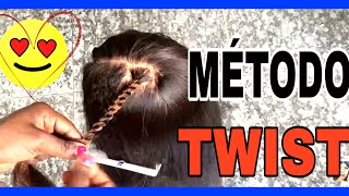 CÓMO HACER TRENZAS SUPER FACIL TWIST PARA PRINCIPIANTES 2 MÉTODOS SUPER FACIL [upl. by Barker]