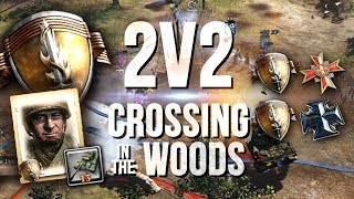 VIOLENT NONSTOP AGGRESSION 2v2 USF Crossing in the Woods — Full Match of CoH2 [upl. by Sarajane]