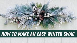 How to make a simple winter swag for Christmas [upl. by Corsiglia398]