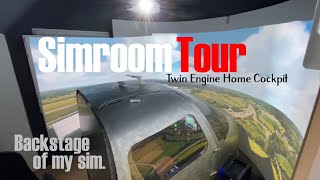 SimroomTour of my twinengine Home Cockpit [upl. by Kruter773]