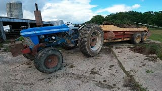 High Speed Manure Spreading with the 6610 Ford [upl. by Gertrude486]