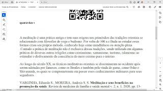 a Explique como a meditação pode ser caracterizada e como as religiões divulgam sobre o treino ment [upl. by Orelu547]