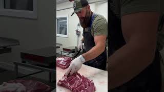 Cutting beef chuck eye steaks and boneless chuck roasts 🔪🥩 shorts beef chuckeyesteaks roast [upl. by Stephine]