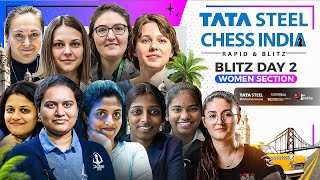 Tata Steel Chess India 2022 Women  Blitz  Day 2  Live commentary by Sagar Tania [upl. by Aiello435]