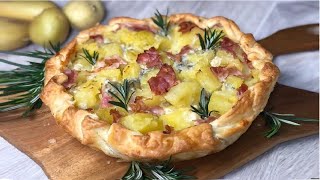 TORTA SALATA Patate e Prosciutto PIATTO VELOCE ricetta facile da fare subito [upl. by Atterys]