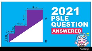 PSLE Math Questions 2021 Answered  Area and Perimeter of shaded and unshaded part [upl. by Donelu]