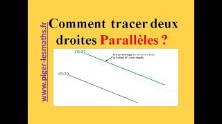 Comment Tracer deux droites Parallèles   Pigerlesmaths  CM1 CM2 6ème [upl. by Migeon]