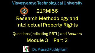 VTU 21RMI56 Research Methodology amp IPR Question amp Answer Module 3 Part 2 [upl. by Dominik]