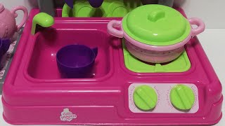 4 Minutes Satisfying with Unboxing Hello Kitty Sanrio Kitchen Set  Tiny ASMR Miniature Kitchen Set [upl. by Morel]