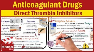 Pharmacology CVS 23 Anticoagulant Drugs 3 Direct Thrombin Inhibitors Bivalirudin  Desirudin [upl. by Annua]