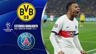 Borussia Dortmund vs PSG Extended Highlights  UCL Group Stage MD 6  CBS Sports Golazo [upl. by Olinde]