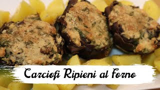 Carciofi ripieni con mollica al forno SENZA FRITTURA [upl. by Hardner]